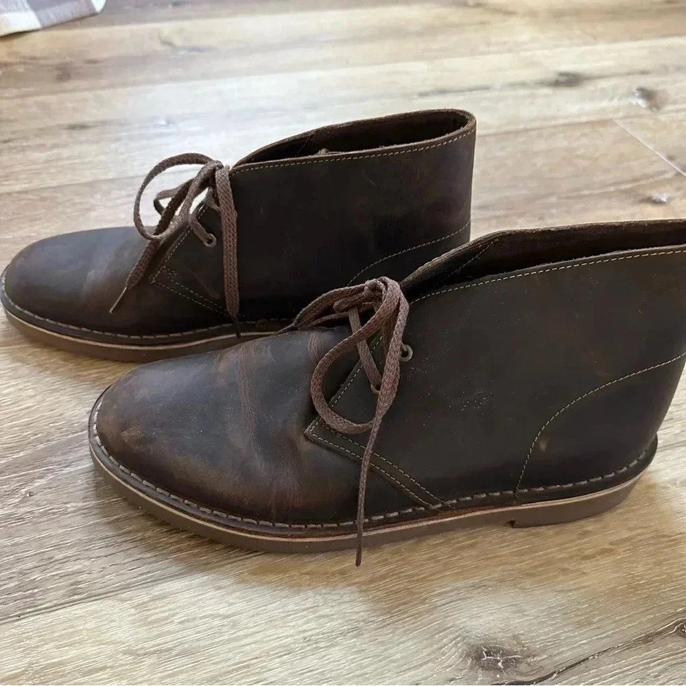 Clarks Bushacre 2 Brown Leather Boot Size Men's 8 GUC
